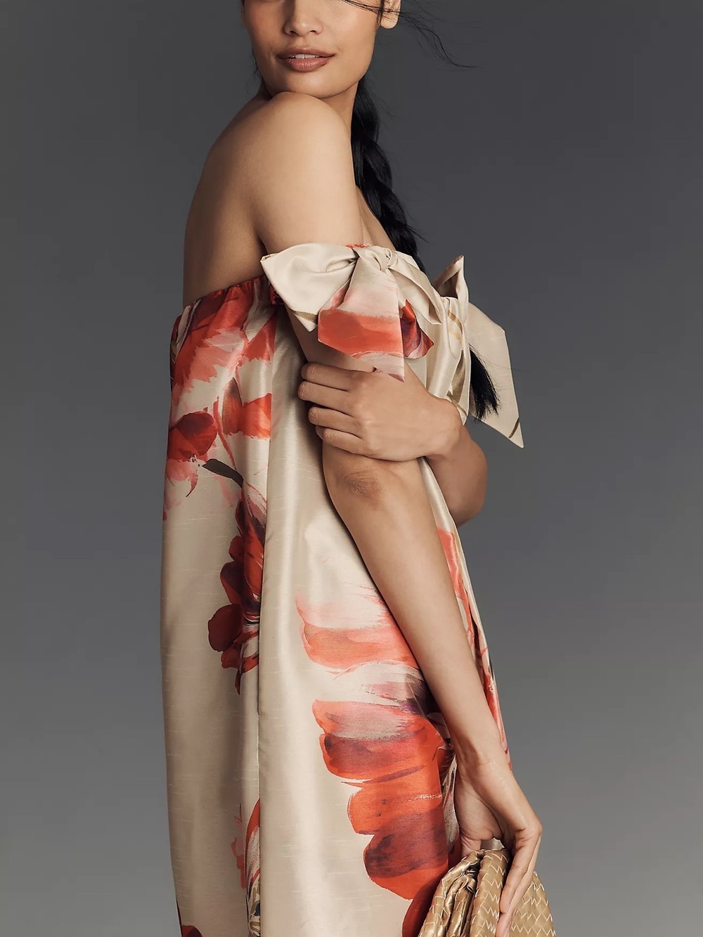 Anthropologie Hutch Iris Off-The-Shoulder Maxi Dress floral wedding size large - Picture 2 of 13